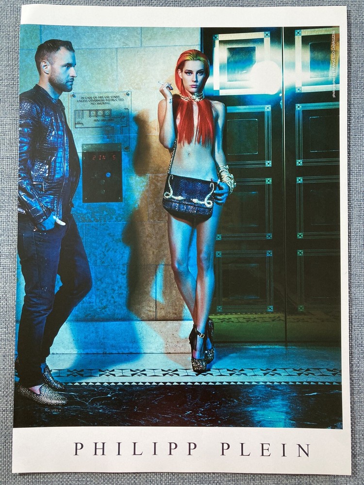2013 PHILIPP PLEIN Print Ad 1 D/S Page Feet Ankles Long Legs High Heel Shoes Art