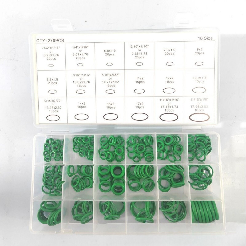 270Pieces Rubber O-Ring Assortment Kit 18 Sizes NBR Sealing Gasket Set