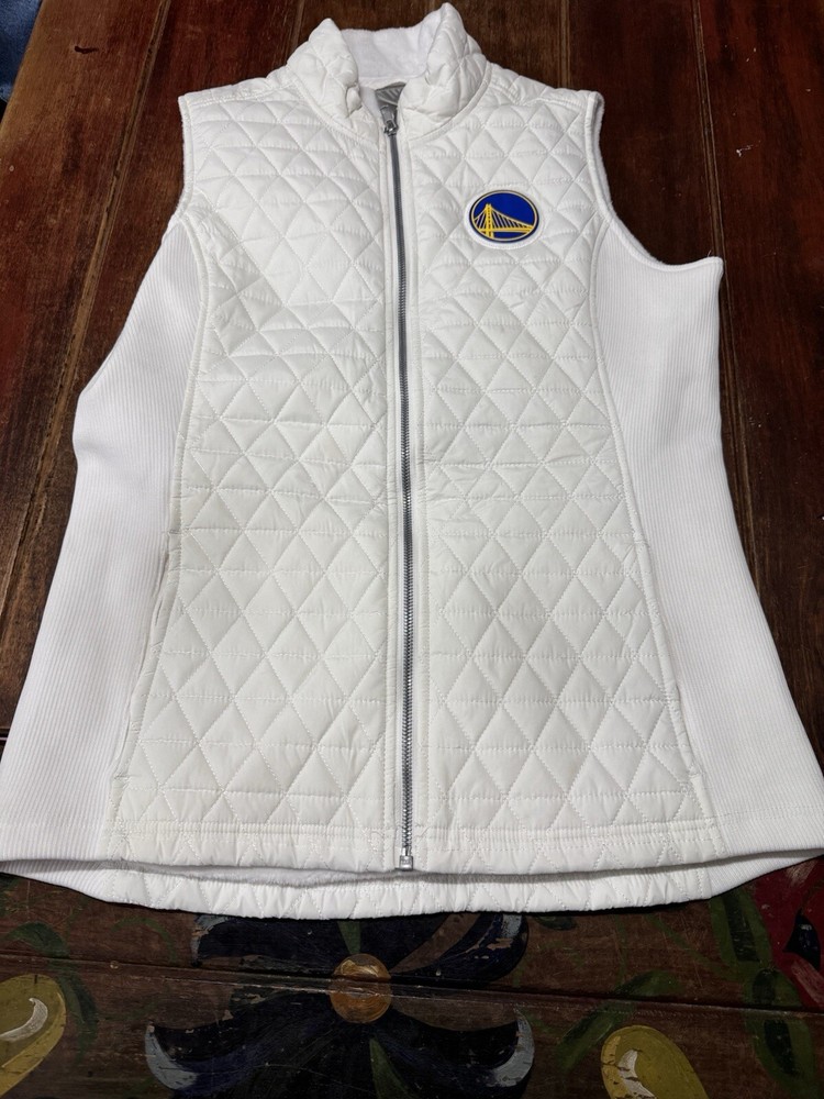 Level Wear Women’s  White Vest Size Large Golden State  Warriors Nice NBA