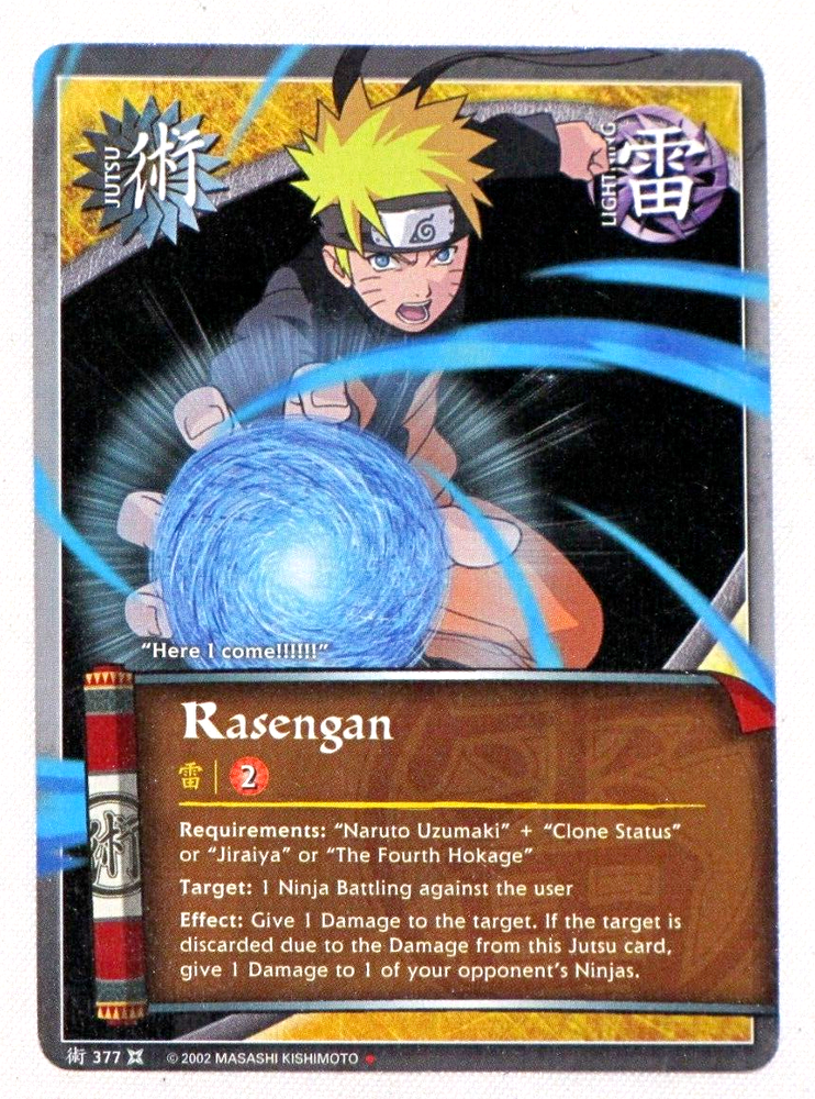 Naruto Rasengan J 377 Collectible Card Game CCG TCG Starter Deck Unlimited