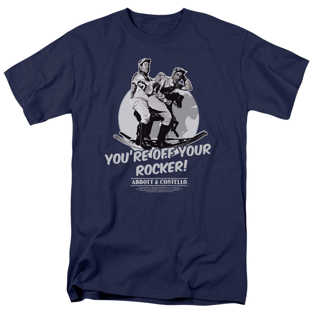 ABBOTT & COSTELLO OFF YOUR ROCKER Licensed Adult Men's Graphic Tee Shirt SM-5XL-image