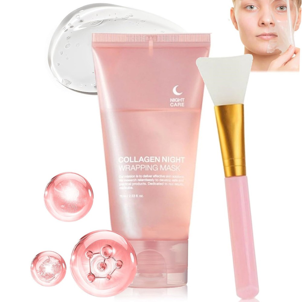 Medicub Collagen Night Wrapping Mask – Peel Off Firming & Moisturizing Facial Treatment