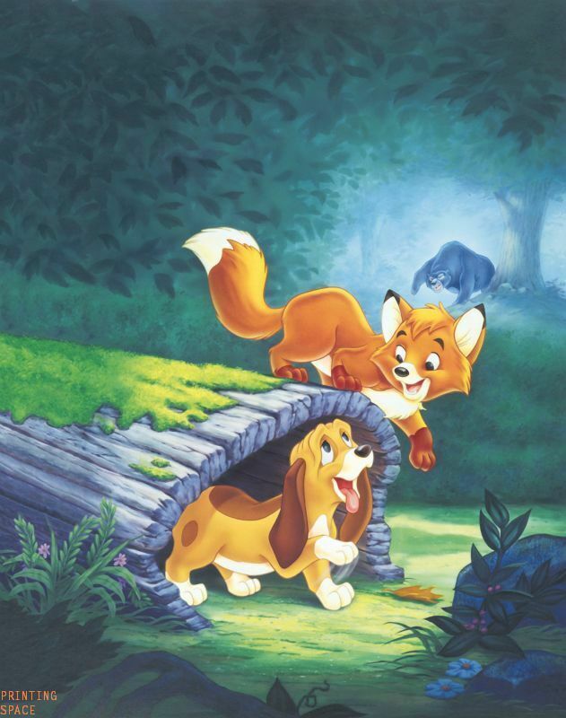 THE FOX AND THE HOUND Vintage Classic Disney Collectors Poster 1 - POSTER 20x30