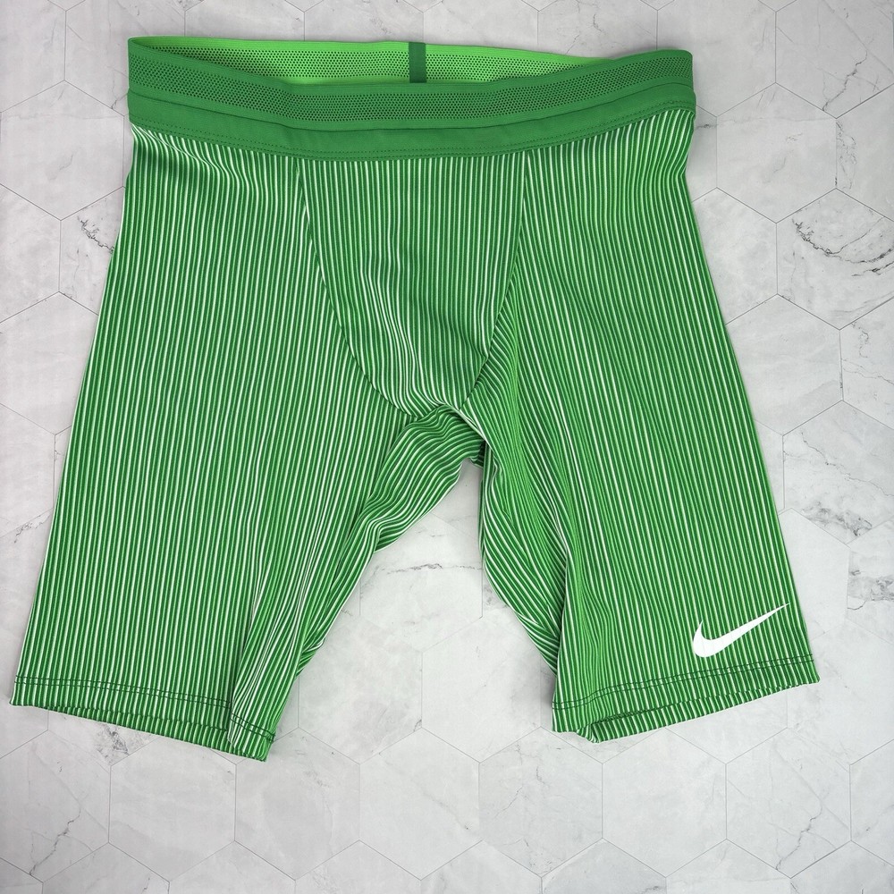 Nike Pro Elite Green Track & Field 1/2 Tights Men’s Sz XL Made in USA AO8152-321
