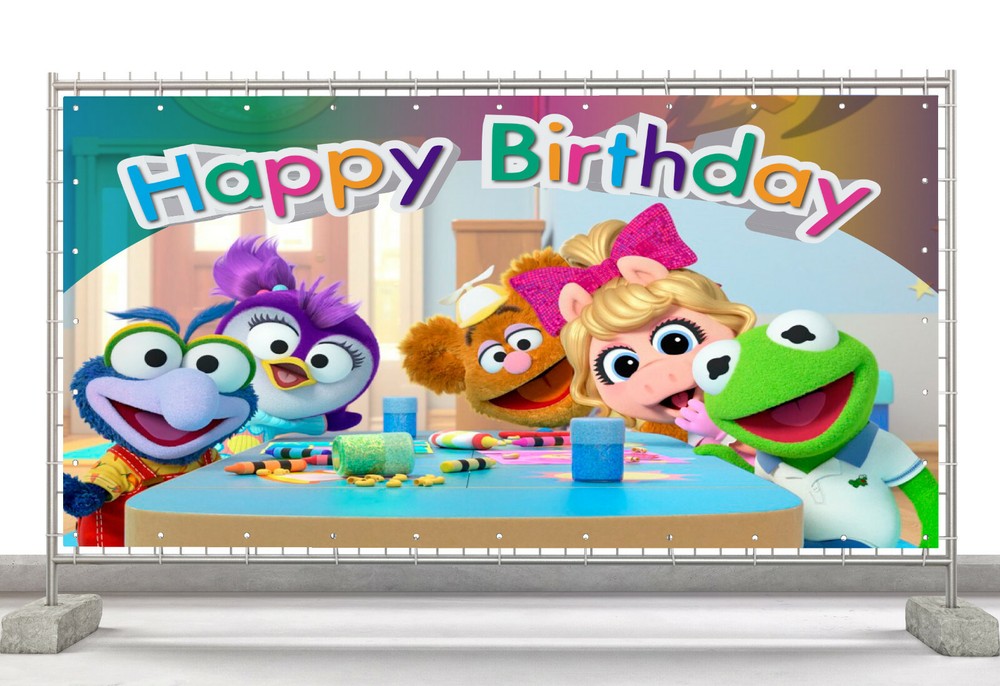 The Muppet Babies Custom Happy Birthday Banner Personalized Poster M602