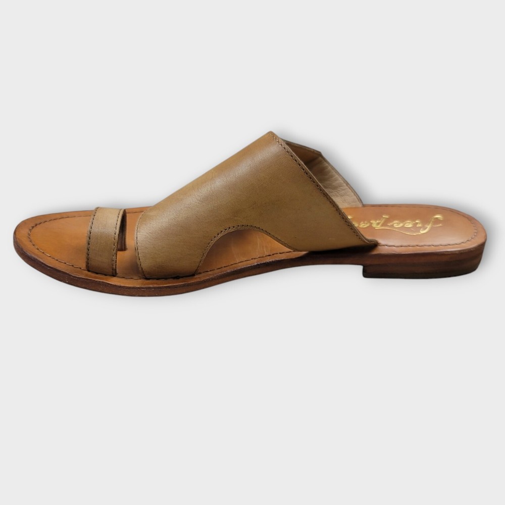 Free People Sant Antoni Slide Leather Sandal Saffron Womens EU 40 US 10 Toe Loop