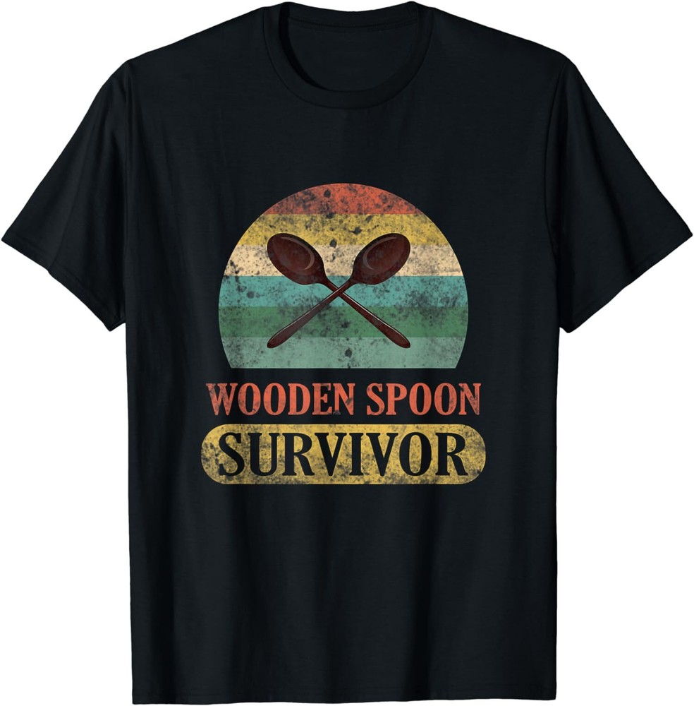 Wooden Spoon Survivor Vintage Retro Humor Funny Unisex T-Shirt