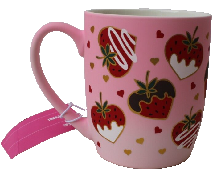 N ew Sheffield Home Pink Chocolate Covered Strawberry Soft Touch Mug Valentine