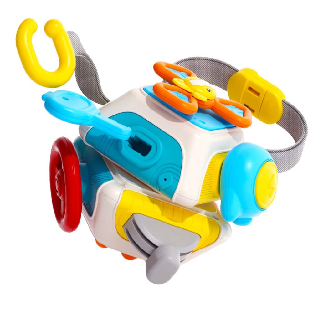 Baby Busy Board Activity Cube Toys for Age 0-2 Montessori Sensory Toys For To...