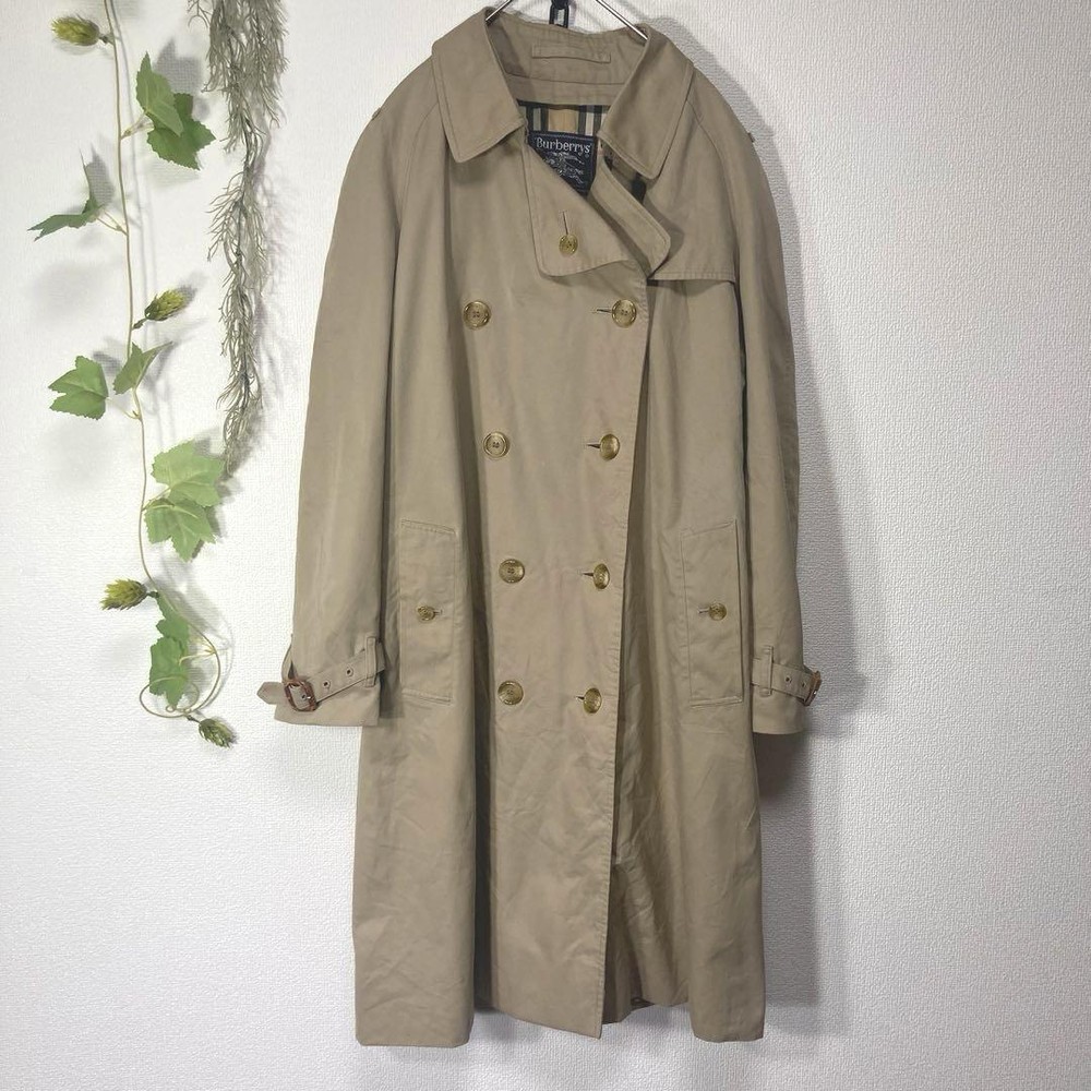 80S Burberrys Trench Coat Lining Nova Check