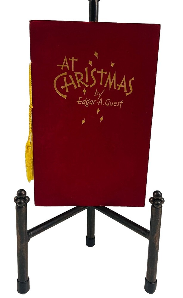 Vintage Christmas Greeting Card-AT CHRISTMAS By Edgar Guest-Litho USA 1934 #11