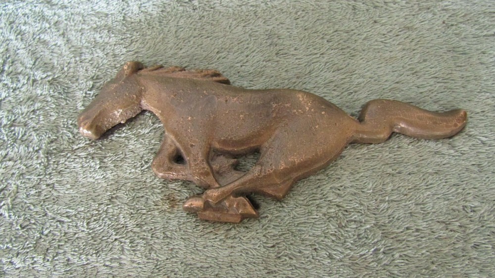 Vintage Ford Mustang Pony Solid Brass Paperweight Custom 1 of a kind Pre Owned