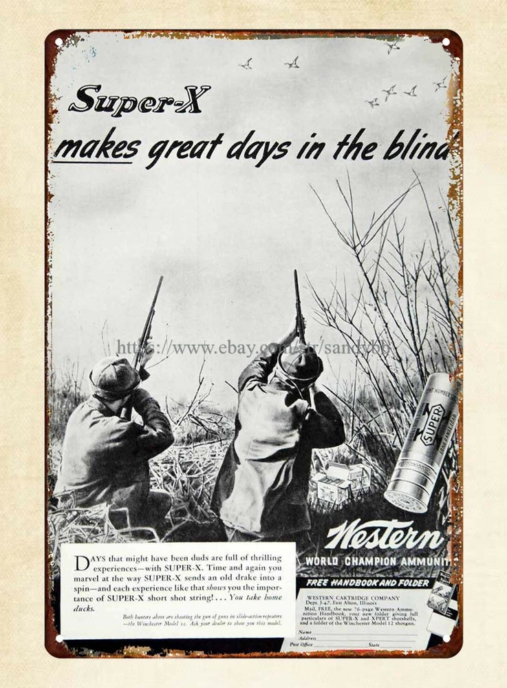 1941 Ad Western Cartridge Super-X Shotgun Shell Duck Hunting Sportsman Ammo
