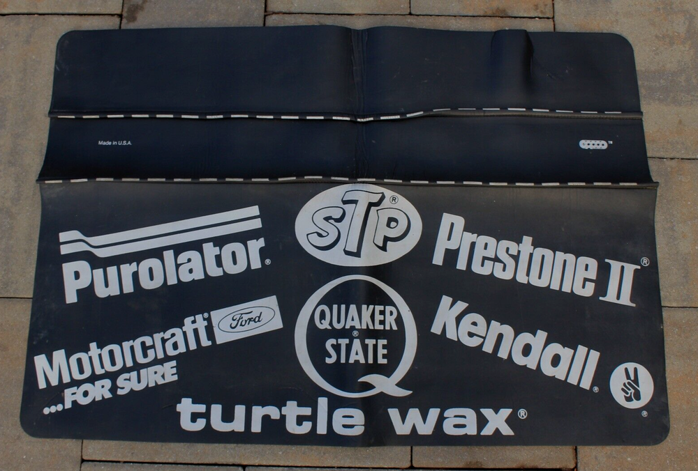 Vintage Eppco Ford Motorcraft Mechanics Fender Cover Accessory Kendall STP USA