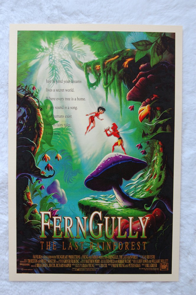 Fern Gully The Last Rainforest Vintage Lobby Card Movie Poster