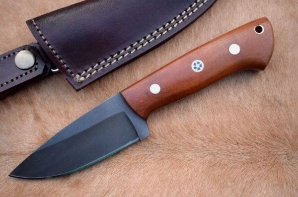 D2 Steel Full Tang Bowie Hunting Survival Knife with Micarta Handle Handmade Custom