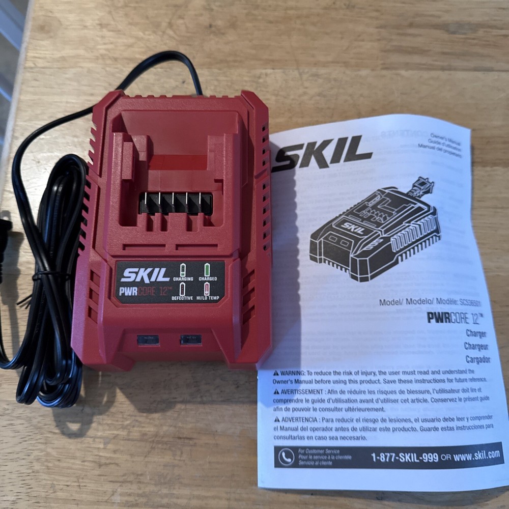 Genuine SKIL PWRCore 12V 12Volt Battery Charger Model SC536501 NEW