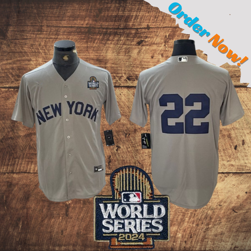 Juan Soto Yankees Gray World Series Stitched Jersey 