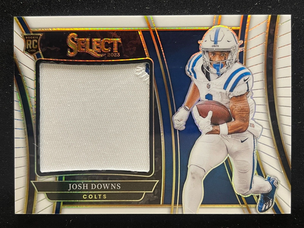2023 Panini Select Josh Downs Rookie Jumbo Patch Swatch White Prizm /75 Colts