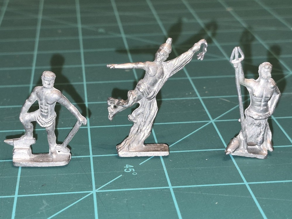 Vintage 1977 Minifigs Metal Miniatures - Greek Gods D&D OSR 25mm Poseidon CGG