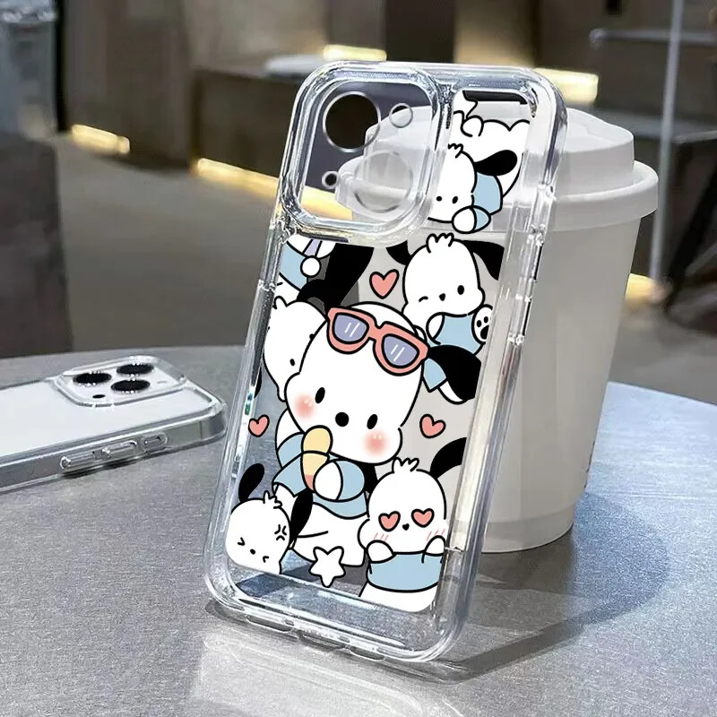 For iPhone 16 15 14 13 12 11 Pro Max Plus Sanrio Pochacco Cute Phone Case