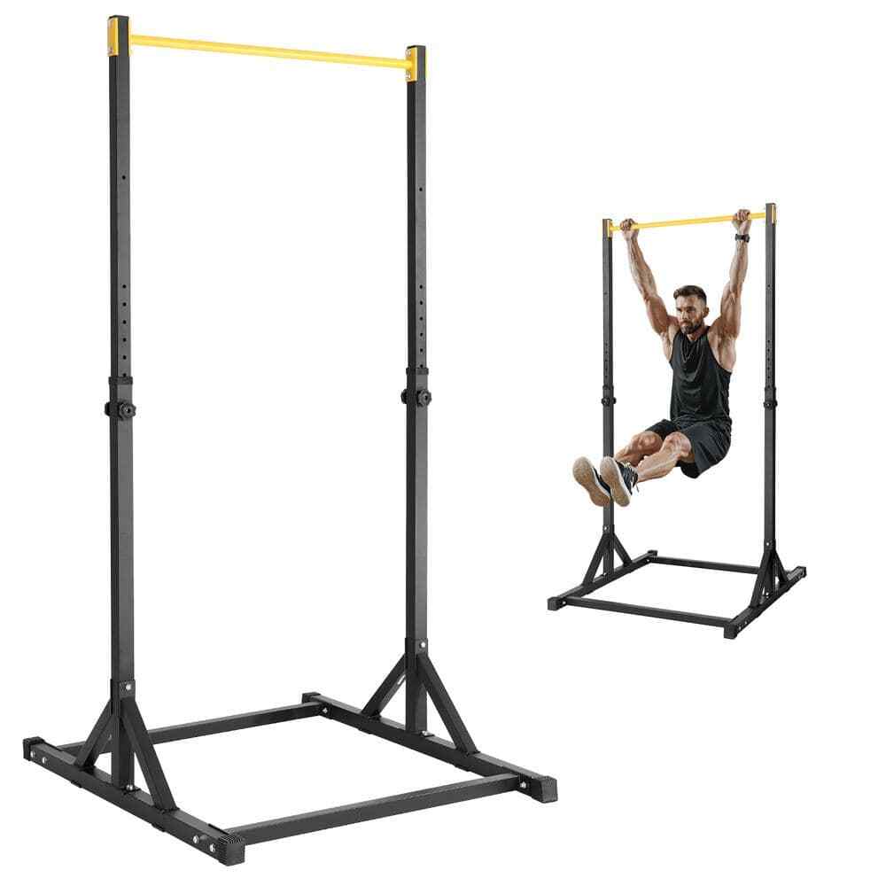 Power Tower Pull Up Bar Station Multi-Function Dip Station w/8-Level Adjustable