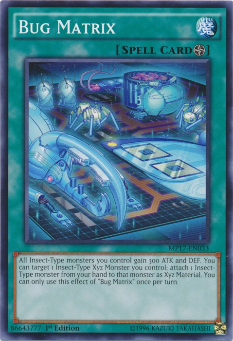 Bug Matrix MP17-EN033 Common 1st Edition Moderately Played Yugioh Card