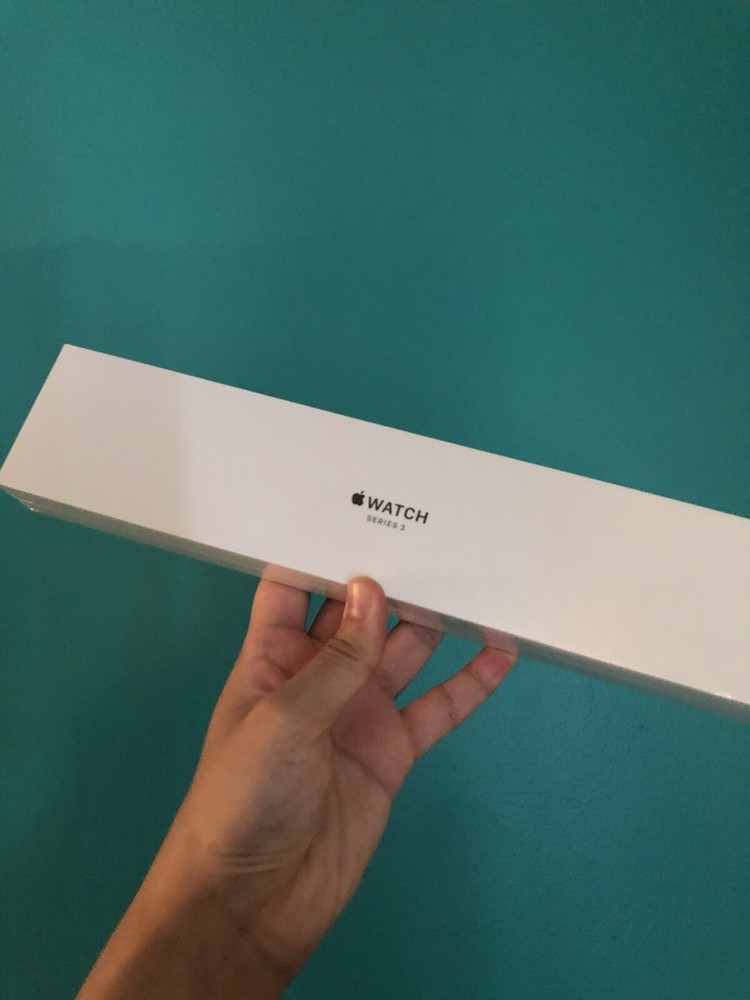 Apple Watch Series 3 38mm GPS Space Gray Aluminum Case Black Sport Band New Sealed-image