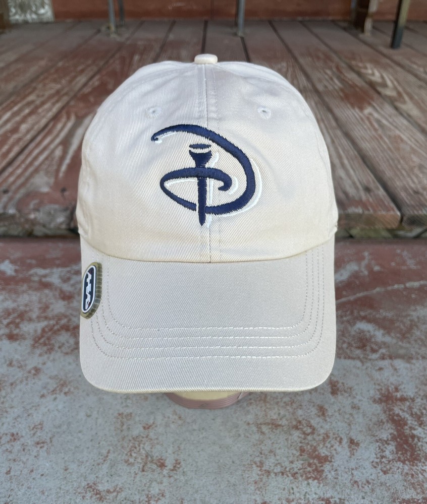 Y2K Disney Golf Hat Ahead Extreme Ball Marker Cap Khaki Strapback W/Ball Marker