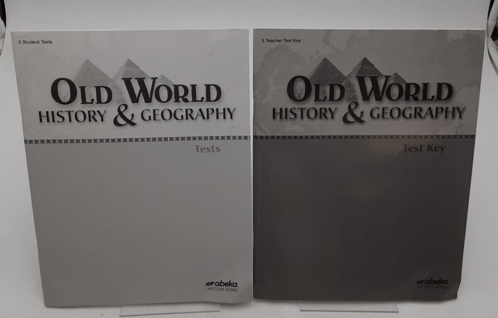 Abeka Old World History Geography Test Book and Key Unused 135321 135313-image
