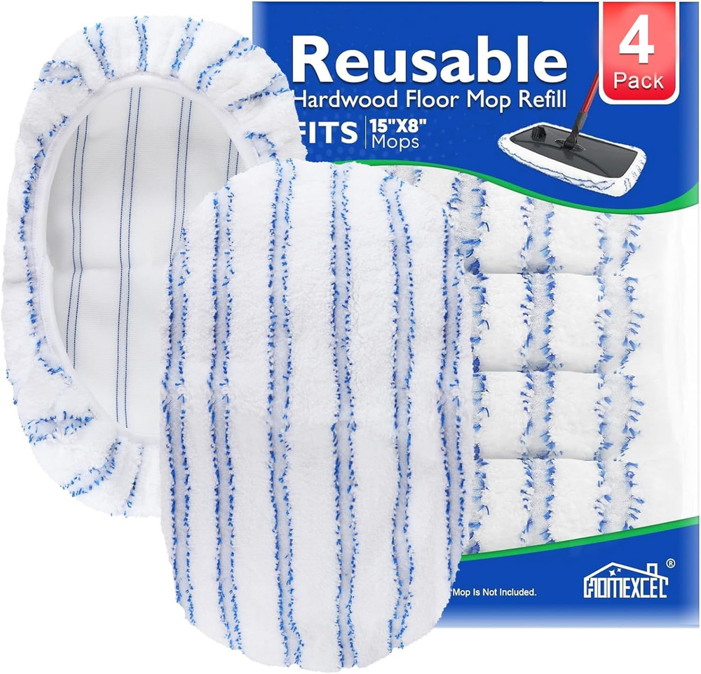 4 Pack Mop Heads Replacements Compatible with OCedar Hard Wood Flooring 'N More