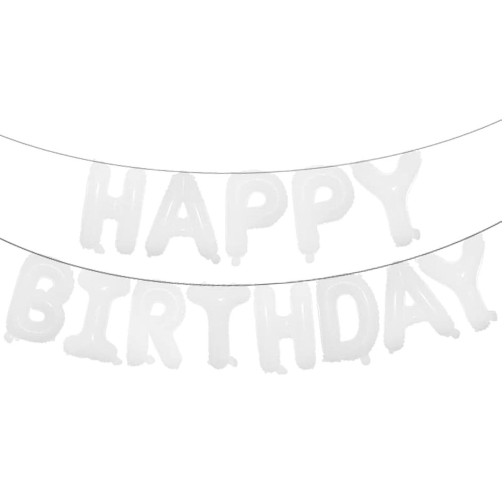 16 inch Happy Birthday White Orange Green Blue Purple Decoration Balloons bab...