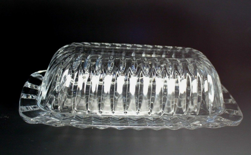 MIKASA Royal Suite Crystal Covered Butter Dish for Quarter Pound Sticks  