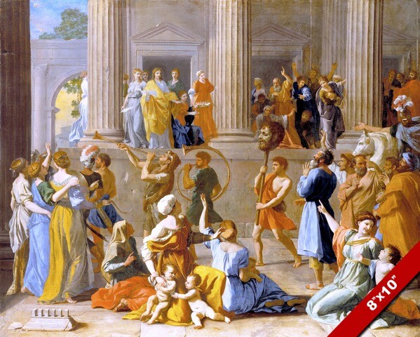 Triumph of David Israel Old Testament Bible Art Real Canvas Print