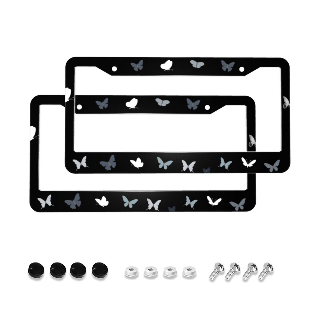 Butterfly License Plate Framecute License Plate Frame For Women Car Tags Frame H