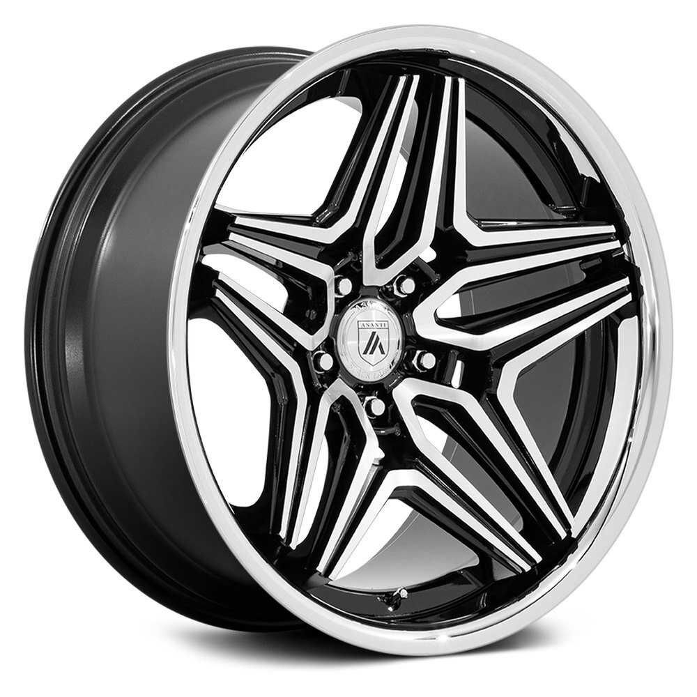 Asanti ABL-46 DUKE 22x9 Black Wheel 5x120.65 Bolt Pattern Single Rim-image