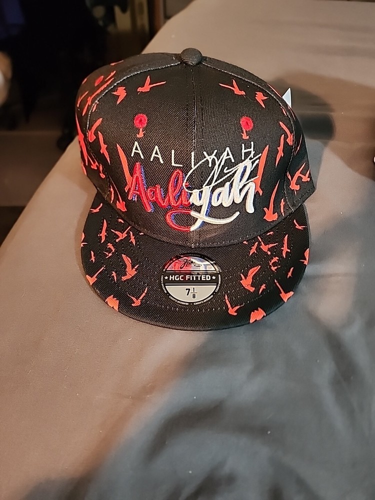 Aaliyah Fitted Hat Cap NWT Size 7-1/8 Headgear Classics Hip Hop Music Flat bill-image