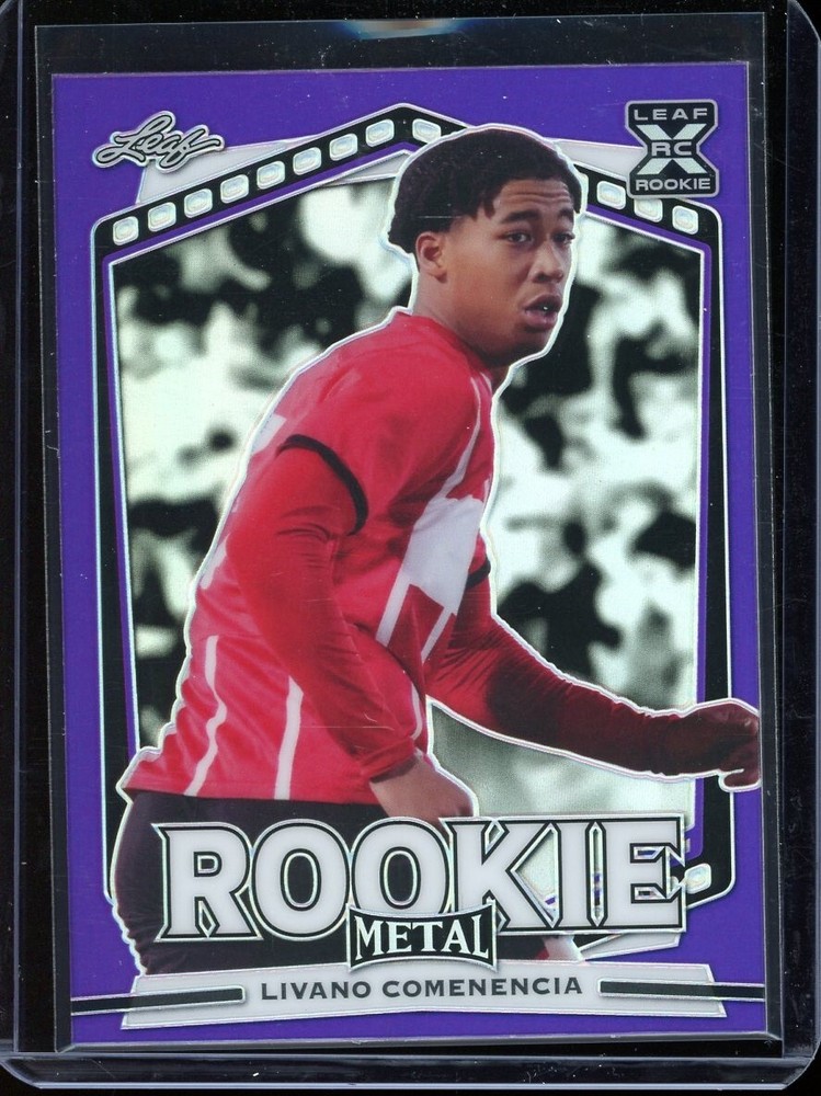 2022 Leaf Metal Soccer Purple Prismatic Livano Comenencia Rc #MS-11 (6/25)