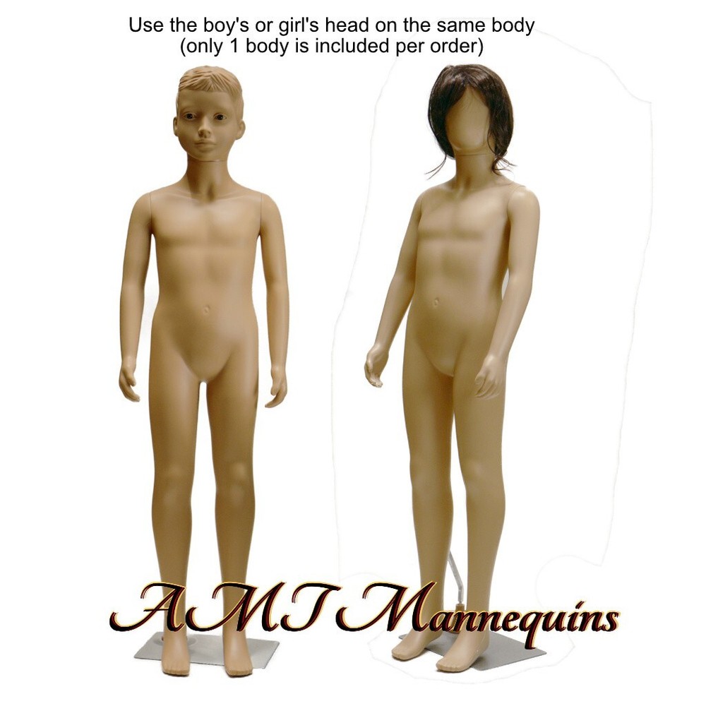 8~9 years old boy / girl, realistic fullbody form, plastic 1 child  mannequin-GB