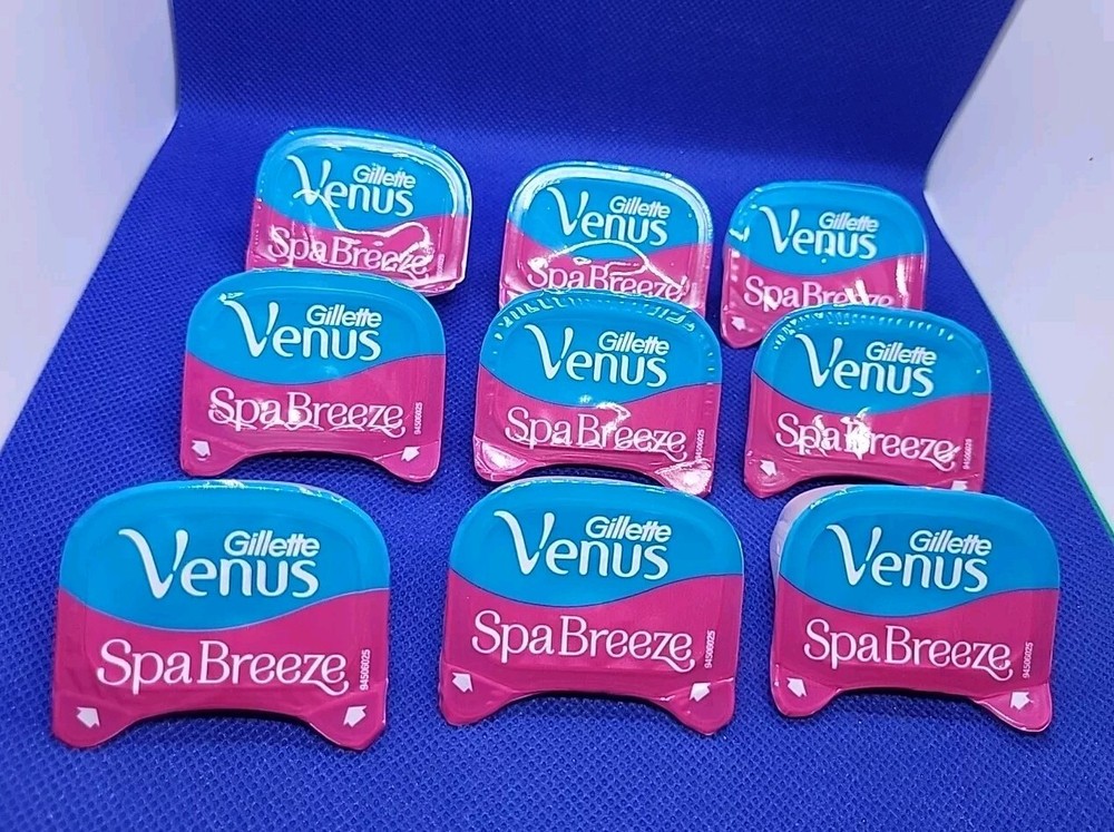 Lot of 9 Gillette Venus Spa Breeze Refill Replacement Razor Blade Cartridges