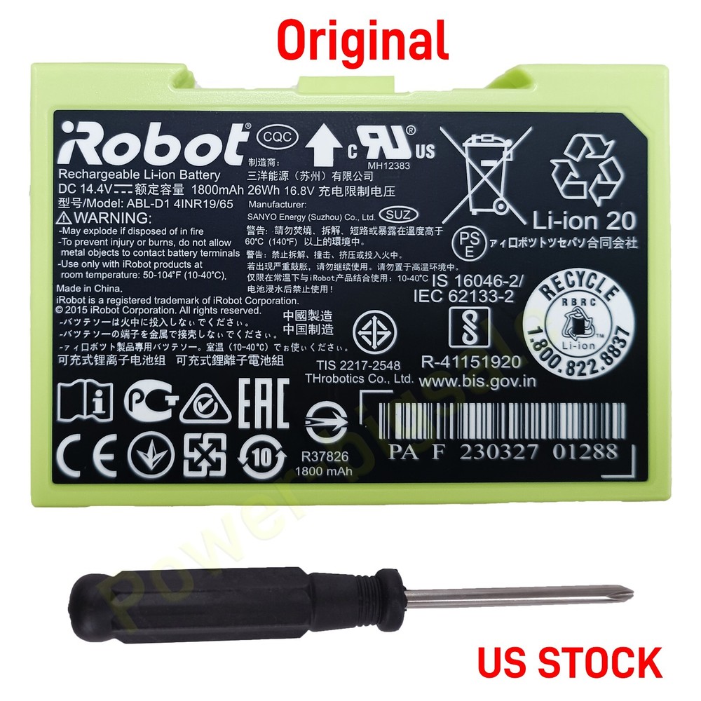 Original OEM ABL-D1 Battery for iRobot Roomba e6 i3 i5 i6 i7 i8 j5 j7-image