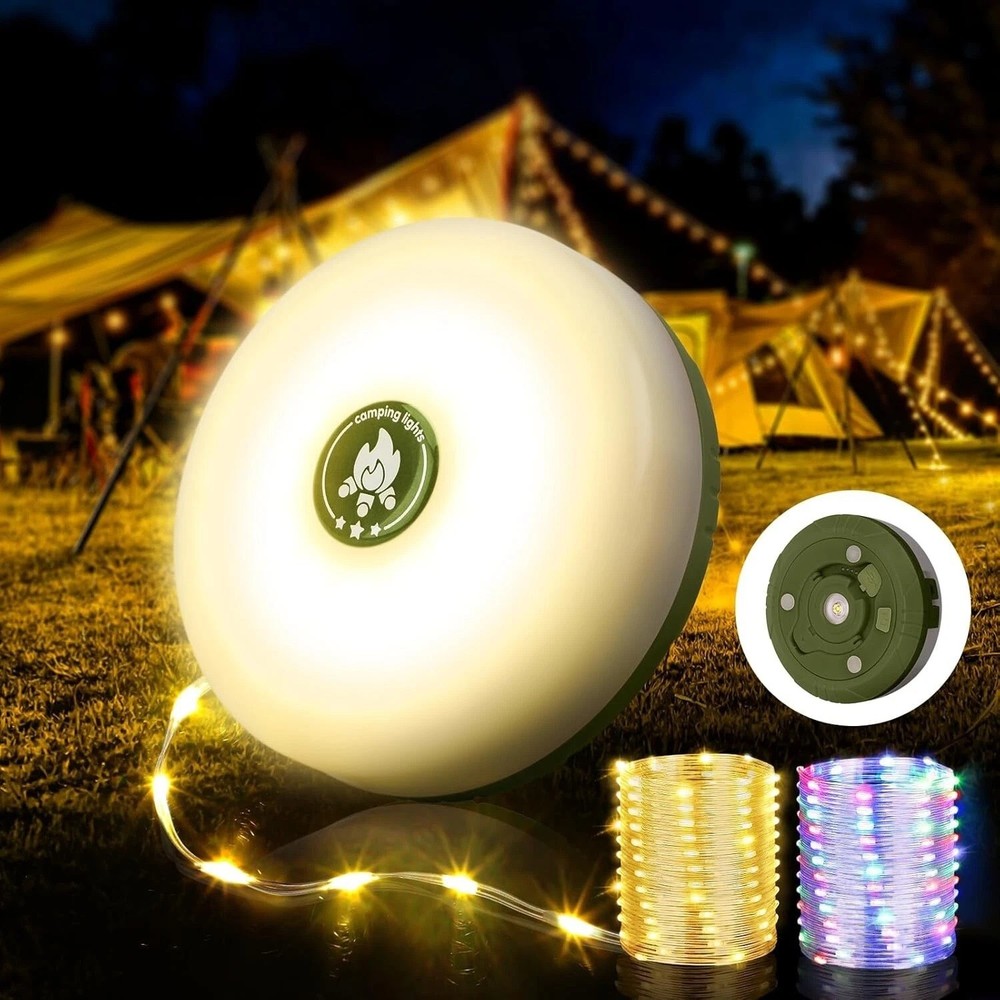 10M Portable Camping Xmas String Light USB Rechargeable LED Tent Lamp Waterproof