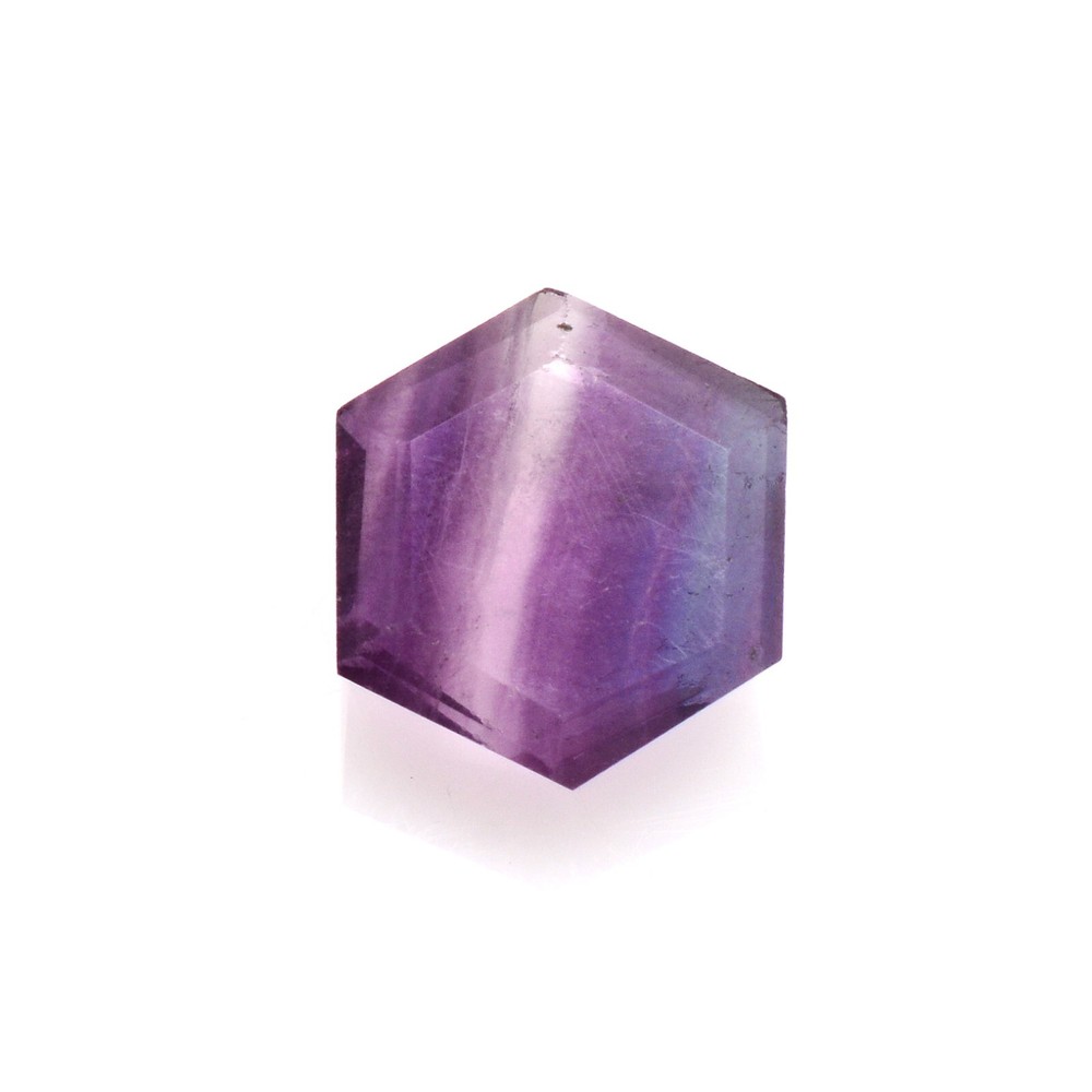 AAA+ Natural Rainbow Fluorite Hexagon Faceted Loose Gemstone 10x10mm-image