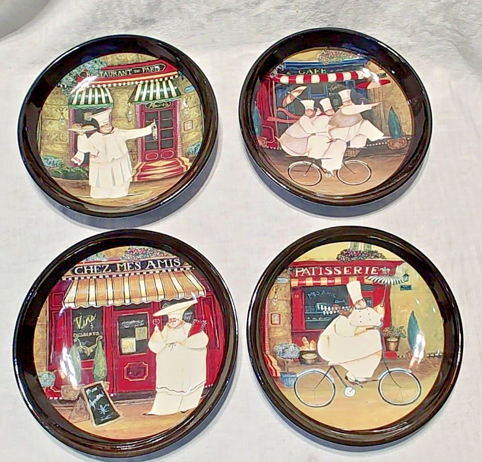 Vintage Certified International Bistro Chef 9-inch Pasta Plates, Set of 4