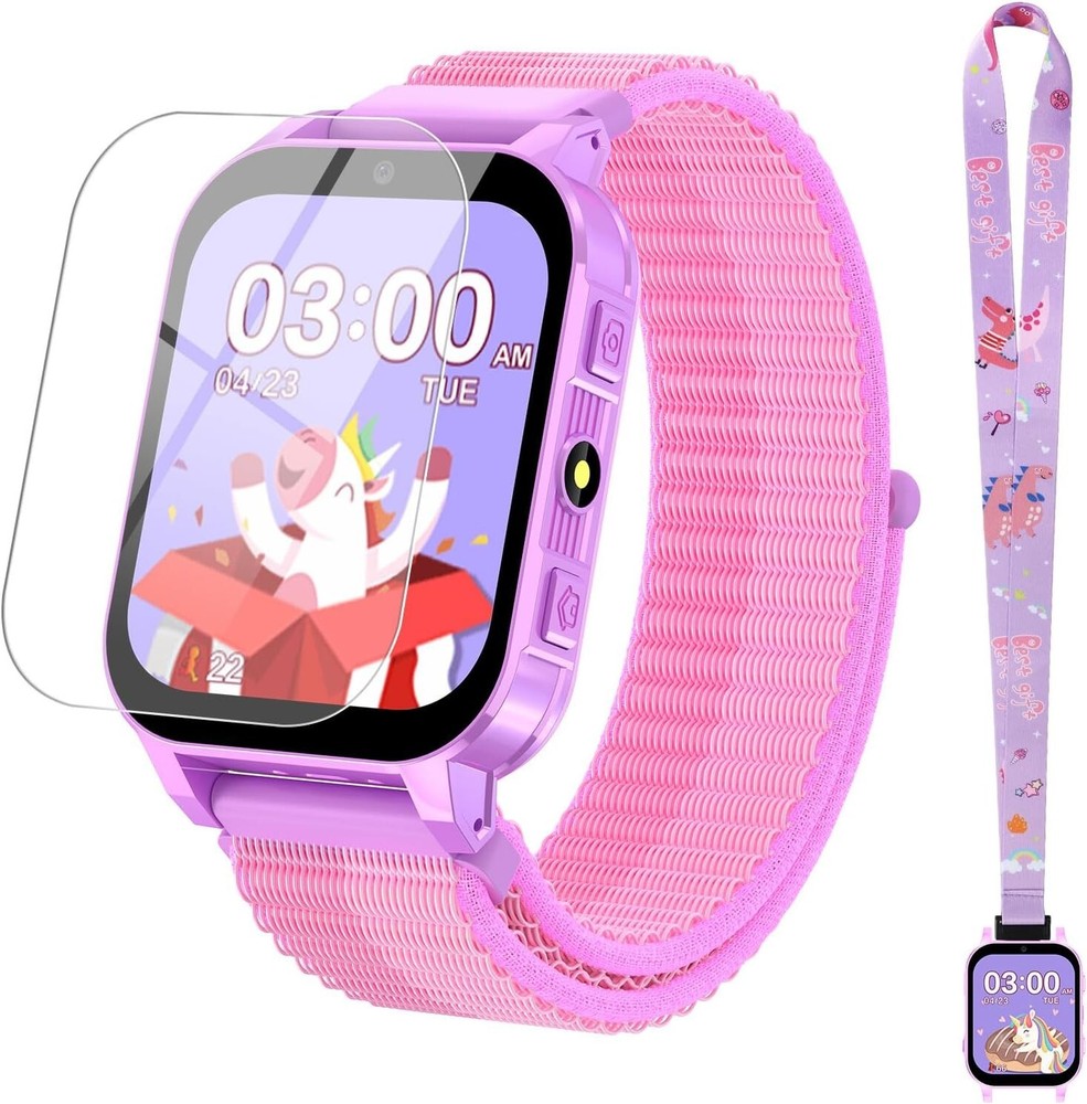 Smart Watch for Kids Gift for Girls Ages 4-12 - Includes Screen Purple
