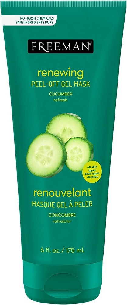 FREEMAN Renewing Cucumber Peel-Off Gel Facial Mask, Face Mask Refreshes Skin, A