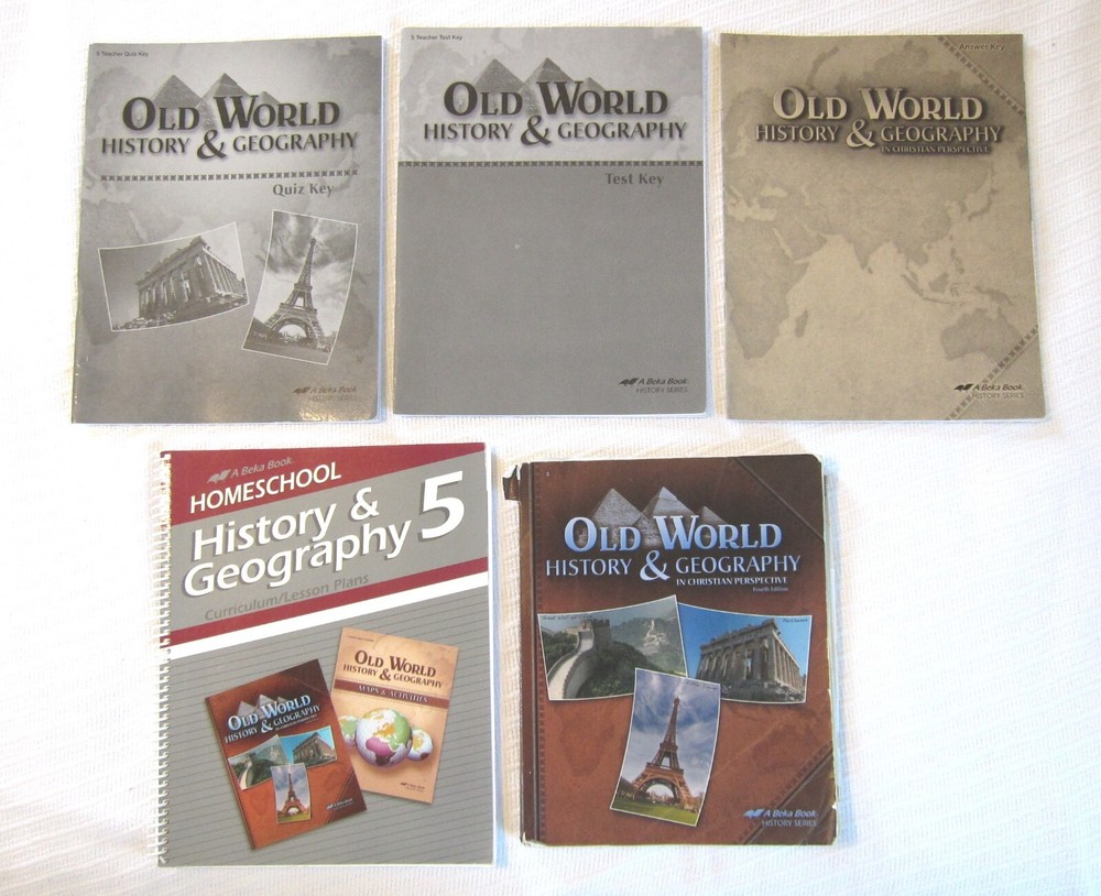 Abeka 5th Grade Old World History Geography Bundle - Textbook Answer Keys Current Edition  -image