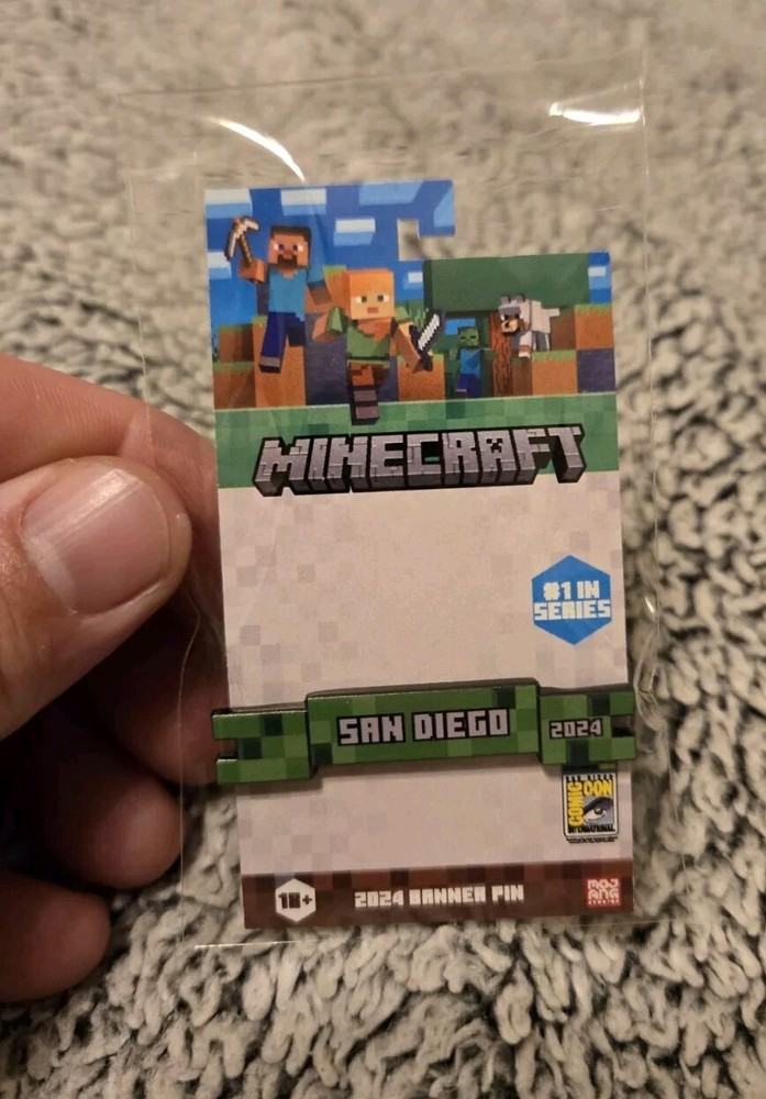 SDCC 2024 Minecraft San Diego Banner Pin 1st In Series LE 200