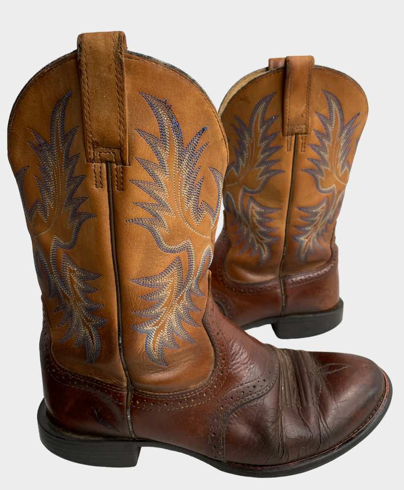 Ariat Heritage Stockman Brown Sienna Western Leather Cowboy Boots Men's 9 D