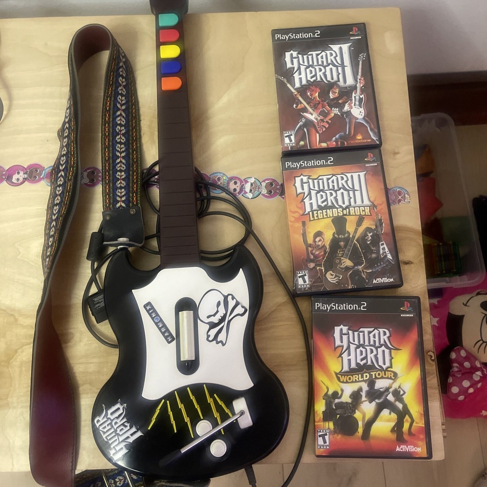 Guitar Hero 2, World Tour, Legend Of Rock, 80’s PS2 PSLGH Guitar Strap Lot